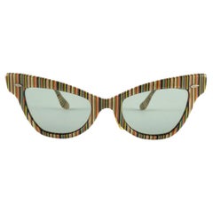 Mint Retro Ray Ban Multicolors 1960's MidCentury Green Lens USA B&L Sunglasses