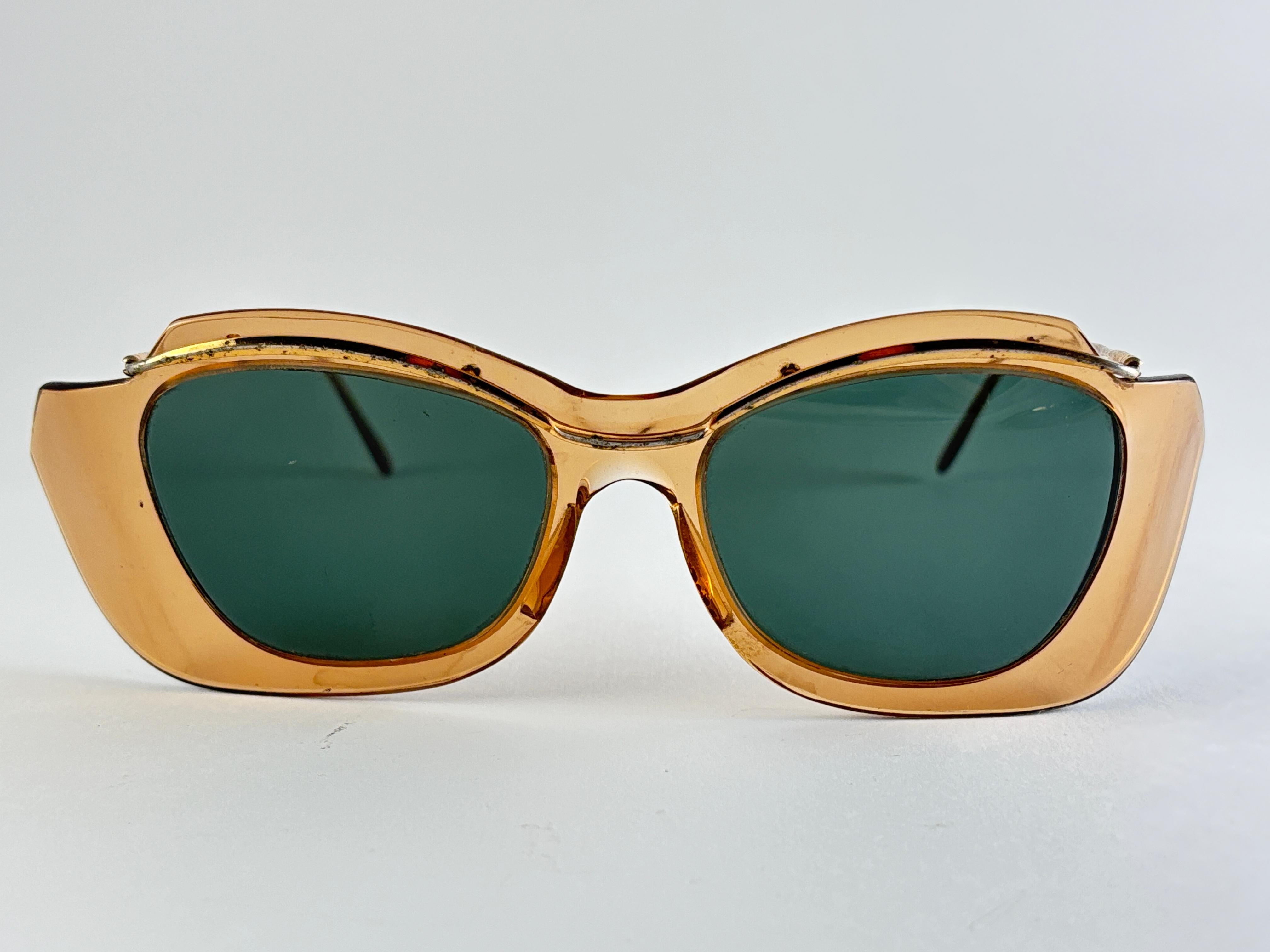 Mint Vintage Sol Amor Bernstein Grau Gläser Maske Frame Sonnenbrillen 60er Jahre Frankreich im Zustand „Gut“ im Angebot in Baleares, Baleares