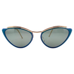 Mint Vintage Sol Amor Blue Cat Eye Frame Sunglasses 1960's France