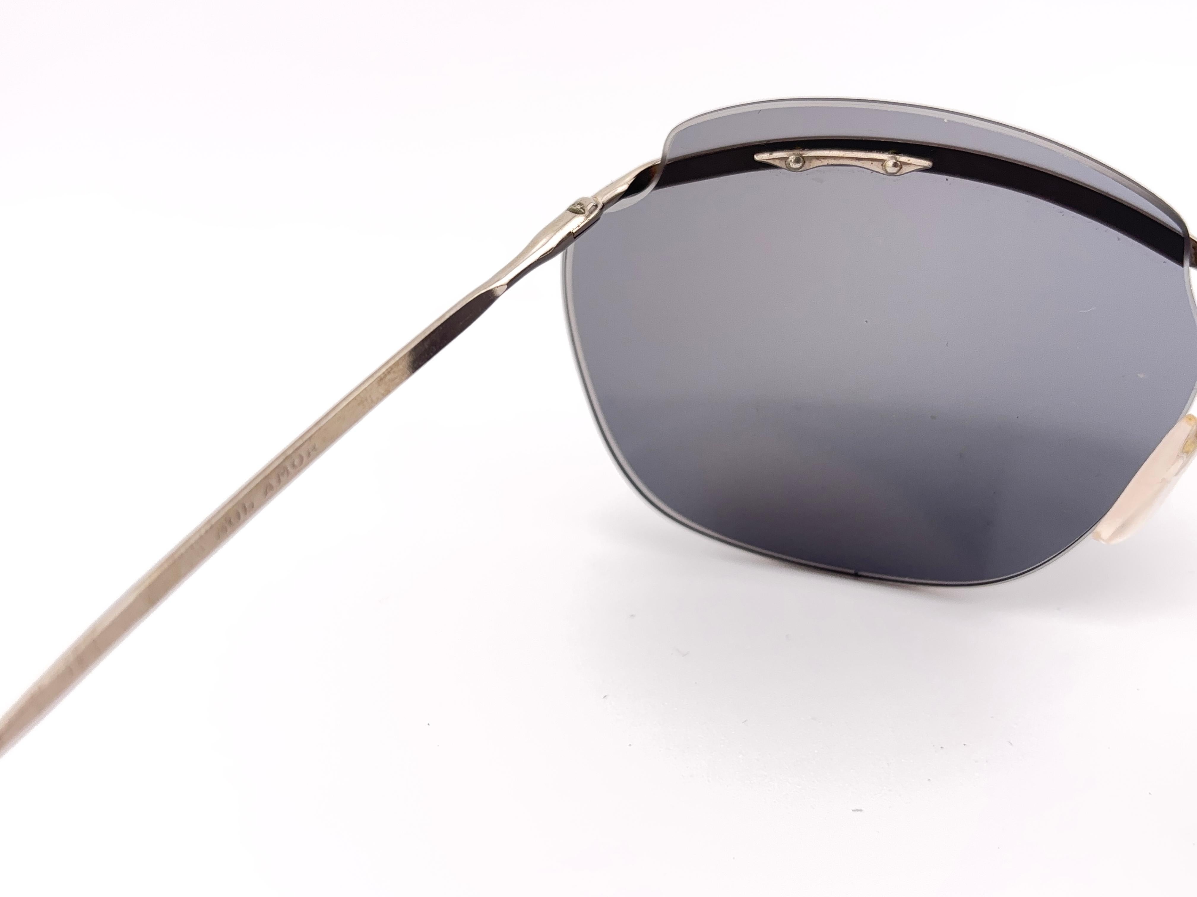 Occhiali da sole d'epoca Sol Amor con montatura media grigia e argento anni '60, Francia In condizioni buone in vendita a Baleares, Baleares