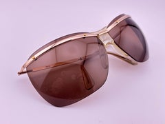 Mint Vintage Sol Amor Silver & Gold Rimless Wrap Frame Sunglasses 1960's France