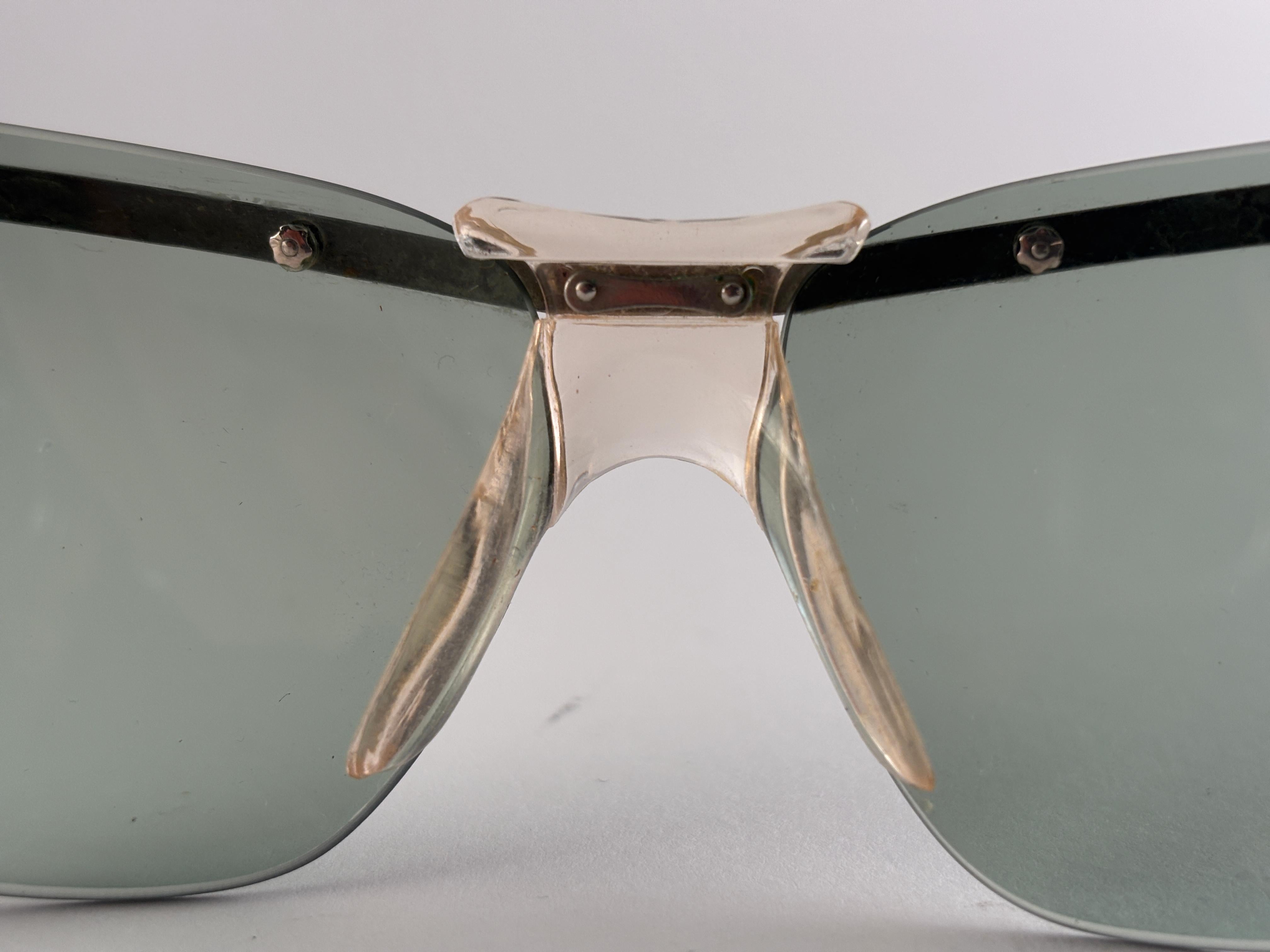 Mint Vintage Sol Amor Silver Rimless Wrap Frame Sonnenbrillen 1960er Jahre Frankreich im Zustand „Gut“ im Angebot in Baleares, Baleares