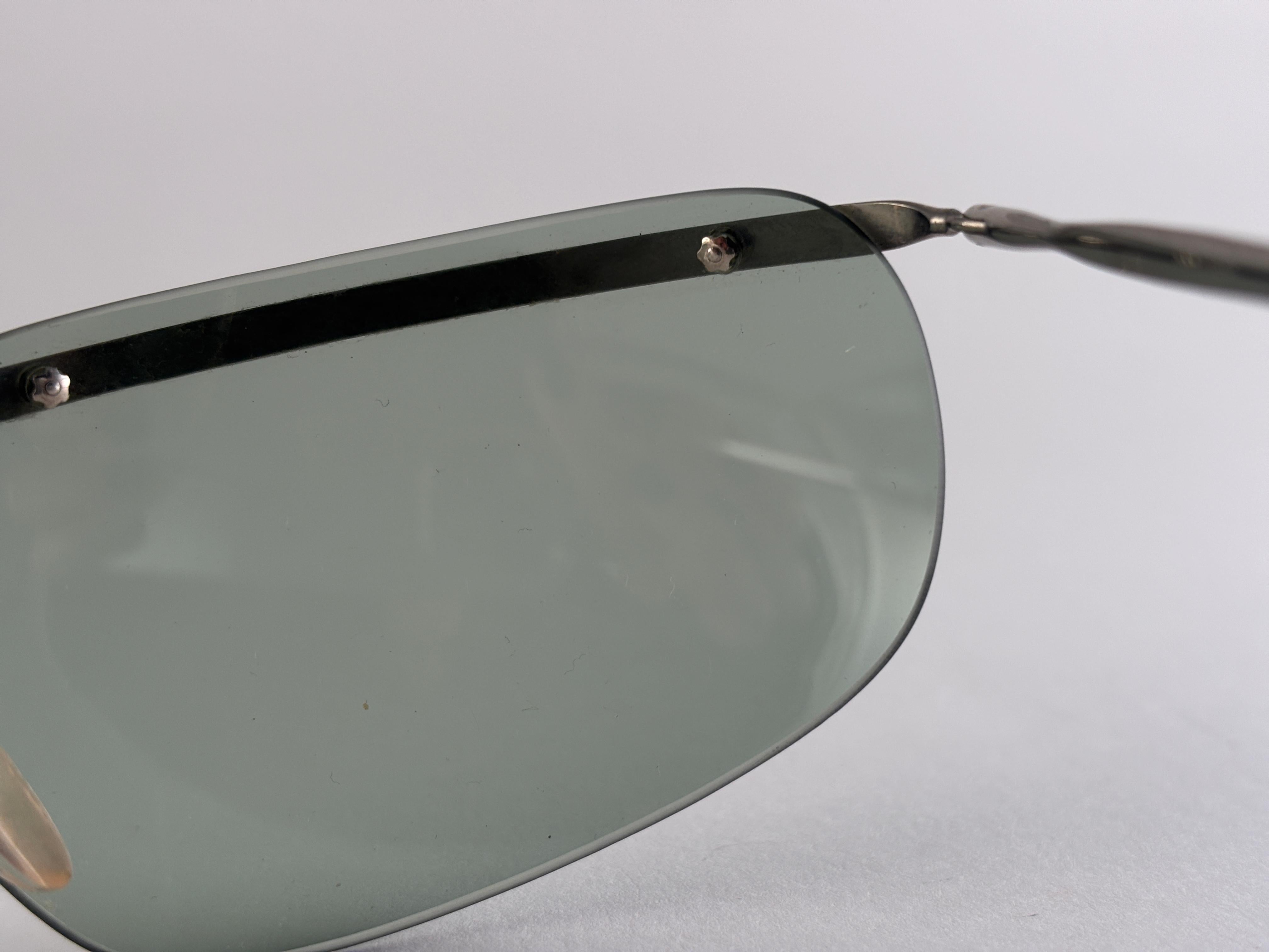 Mint Vintage Sol Amor Silver Rimless Wrap Frame Sonnenbrillen 1960er Jahre Frankreich für Damen oder Herren im Angebot