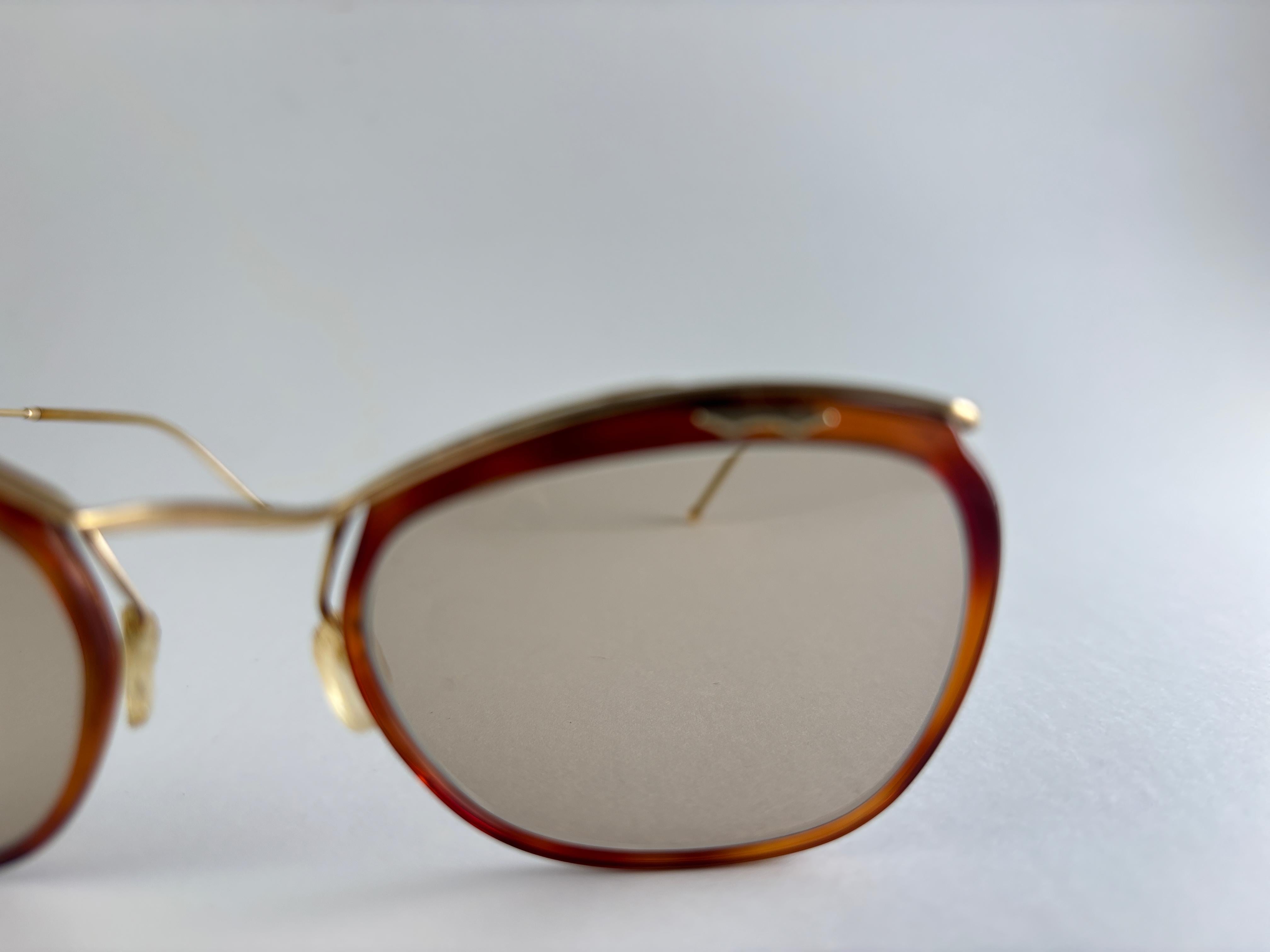 Mint Vintage Sol Amor Kleine Schildkröte & Gold Frame Sonnenbrillen 1960er Jahre Frankreich im Angebot 6