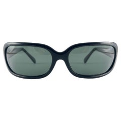 Mint Vintage Swank Black Wrap Frame 70'S Sunglasses Made In France