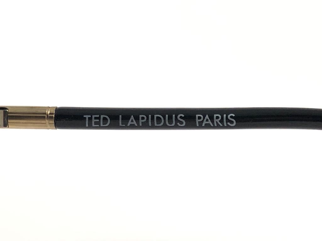 Mint  Vintage Ted Lapidus Paris TL 07 06 Gold & Black 1970 Sunglasses 1