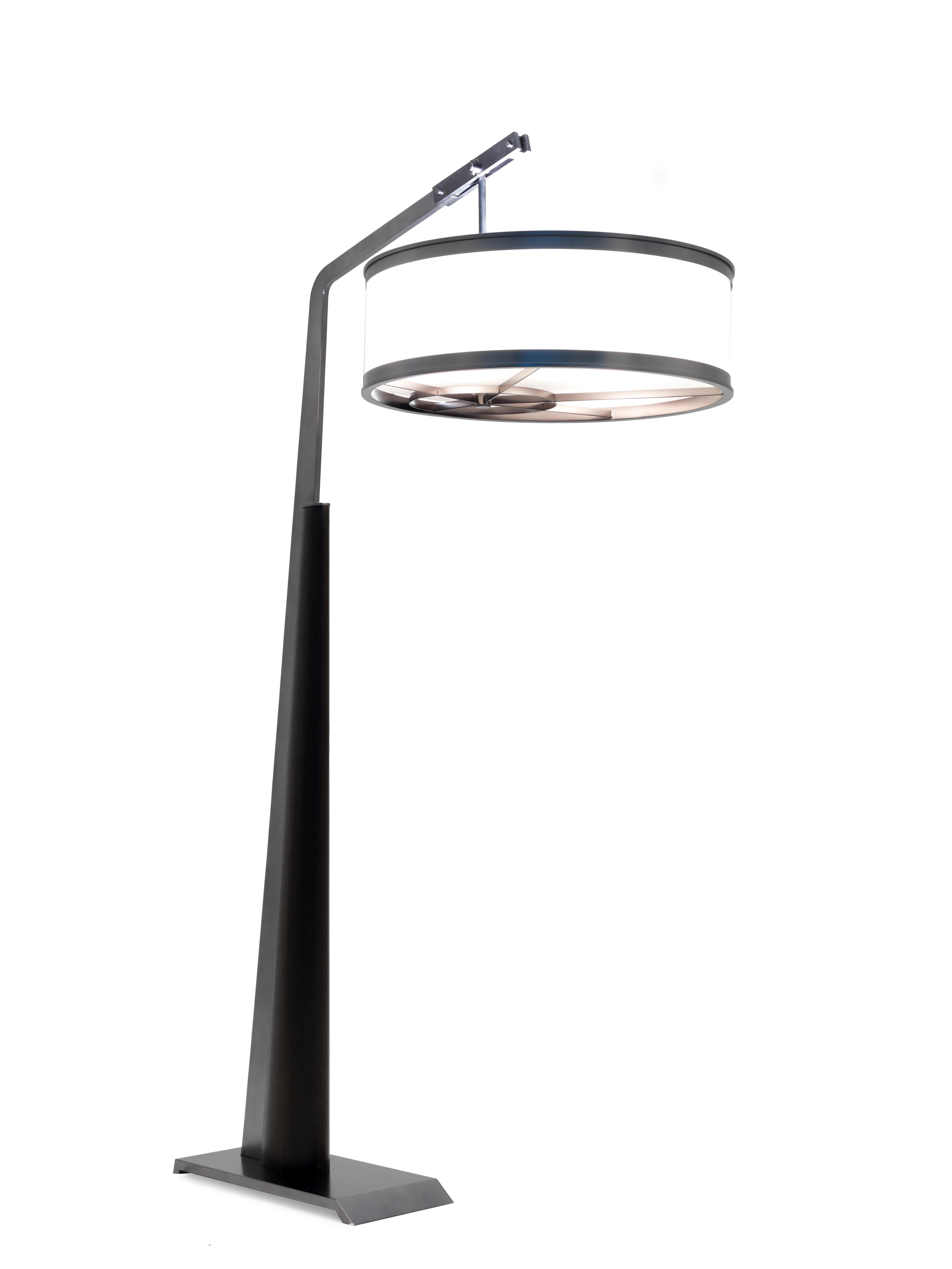 Mintaka Modern Architectural Floor Lamp with Art-Deco Vibes For Sale 1