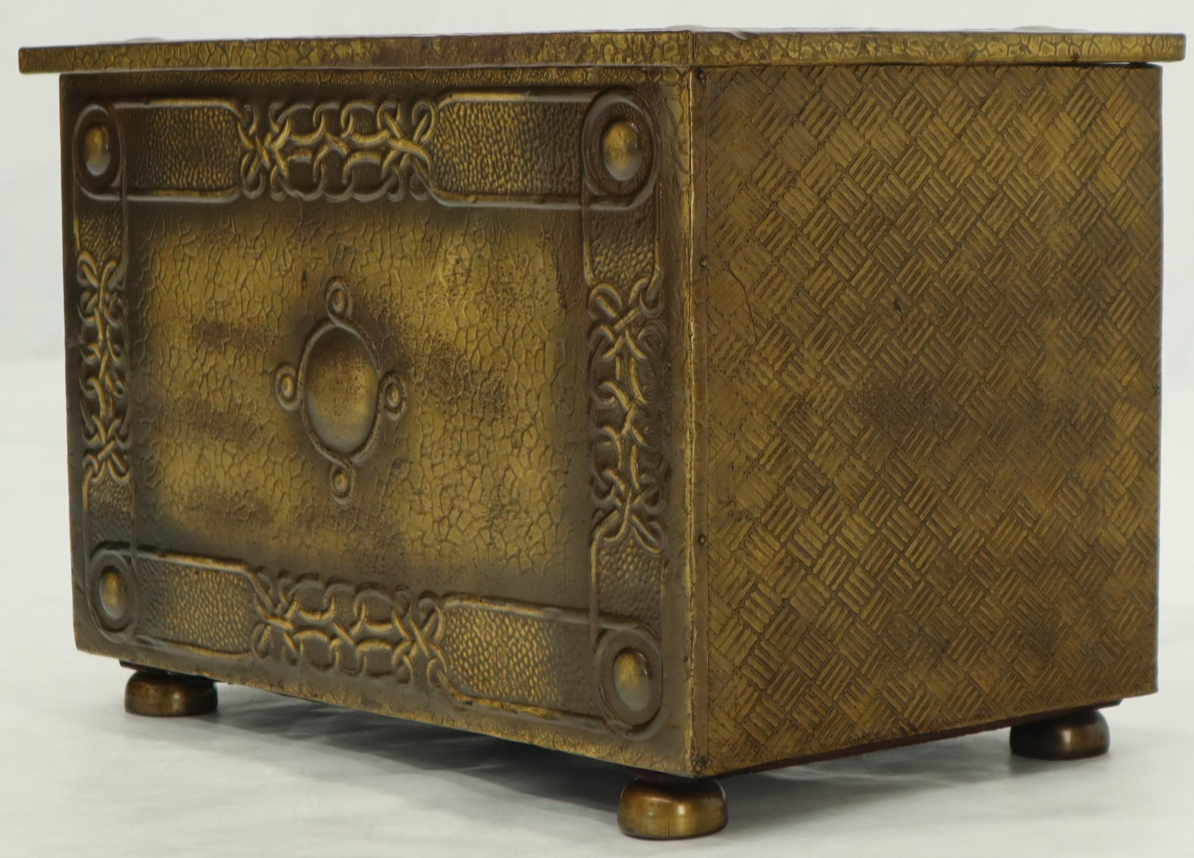 Ornametal brass minting box or small trunk storage.