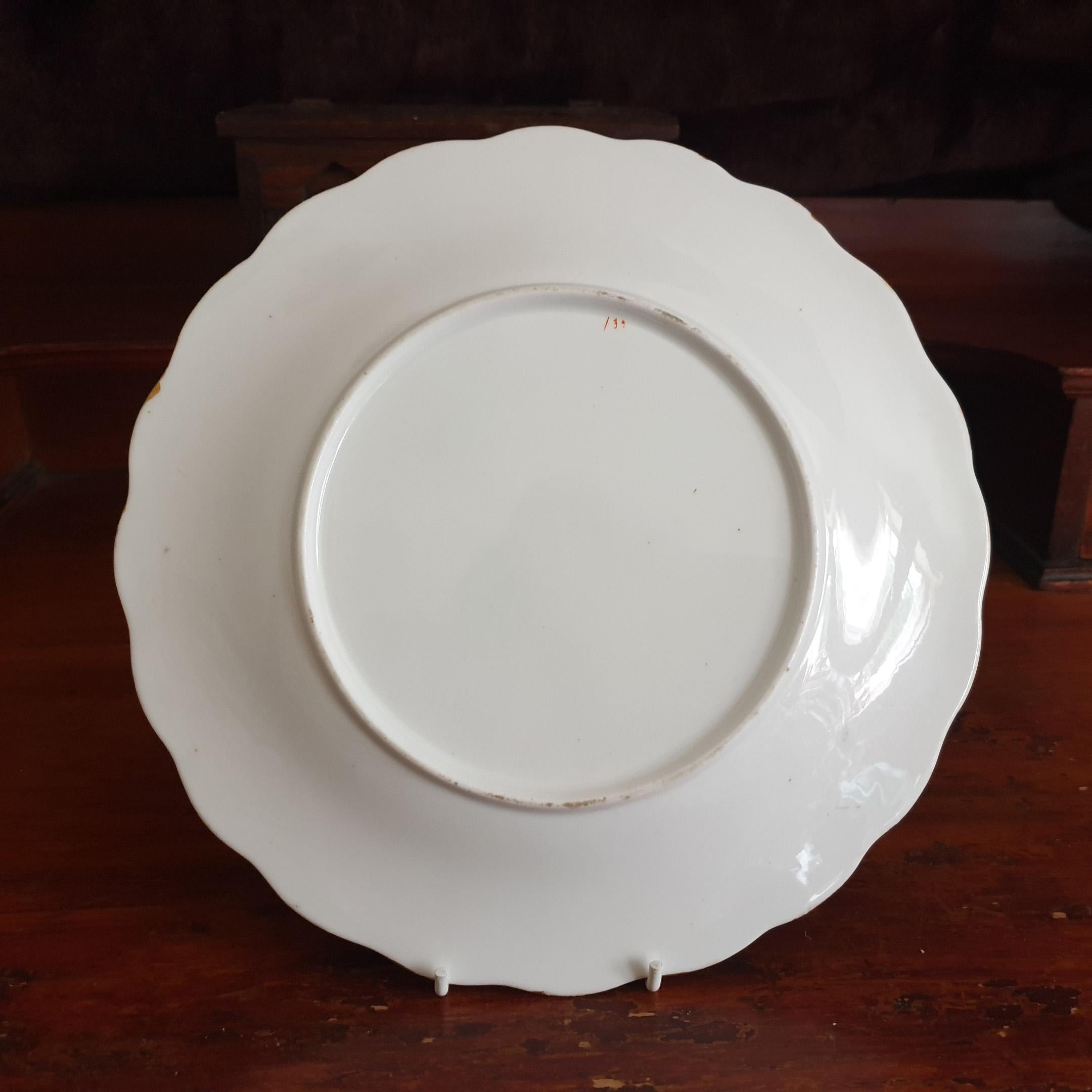 Minton 19th Century Hand Painted Botanical Display Cabinet Plate For Sale 3