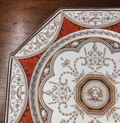 Minton Aesthetic Movement Plate, Holland Pattern, Marked 1888