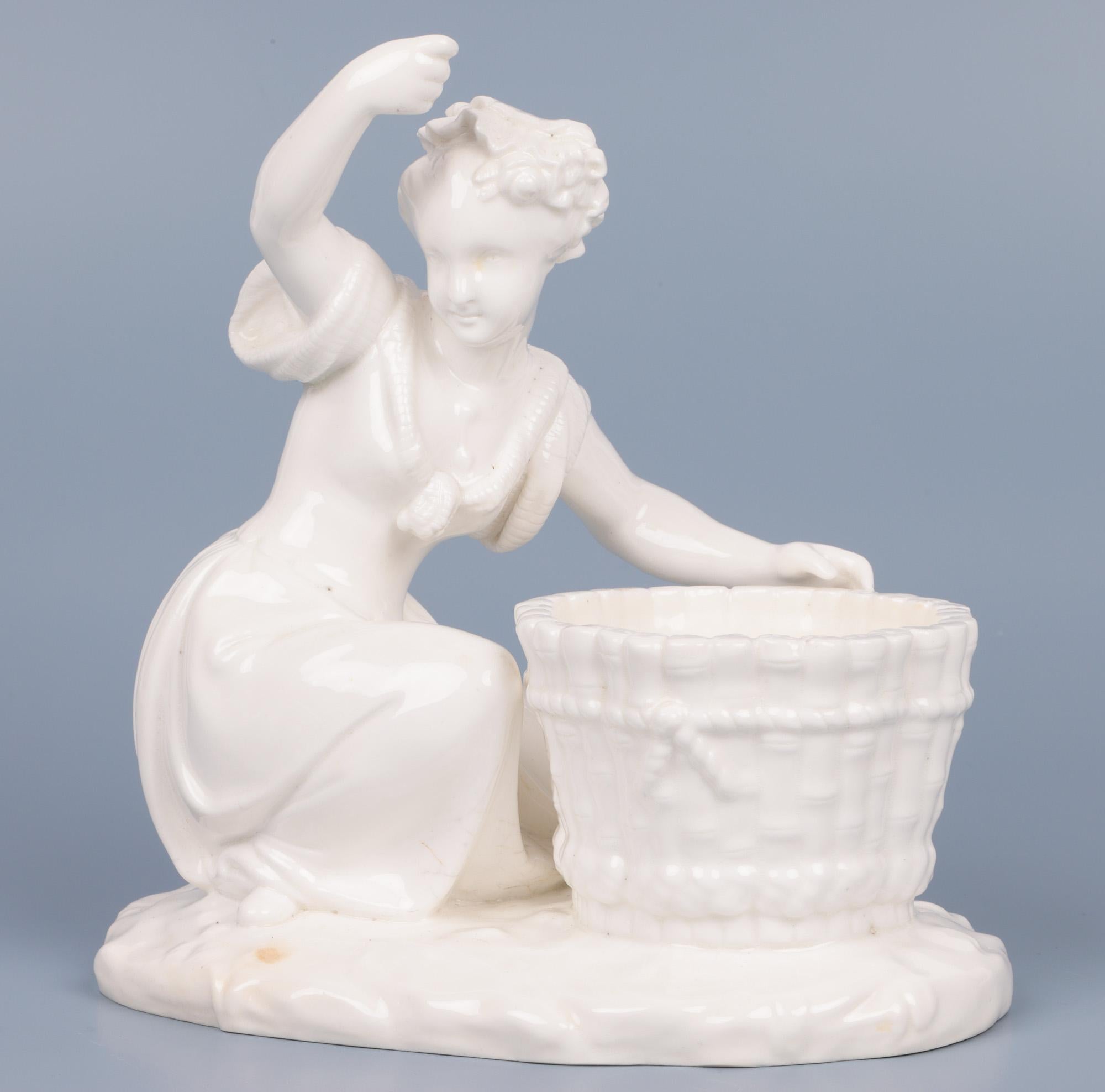 Minton Antique Blanc de Chine Porcelain Figural Centrepiece For Sale 7
