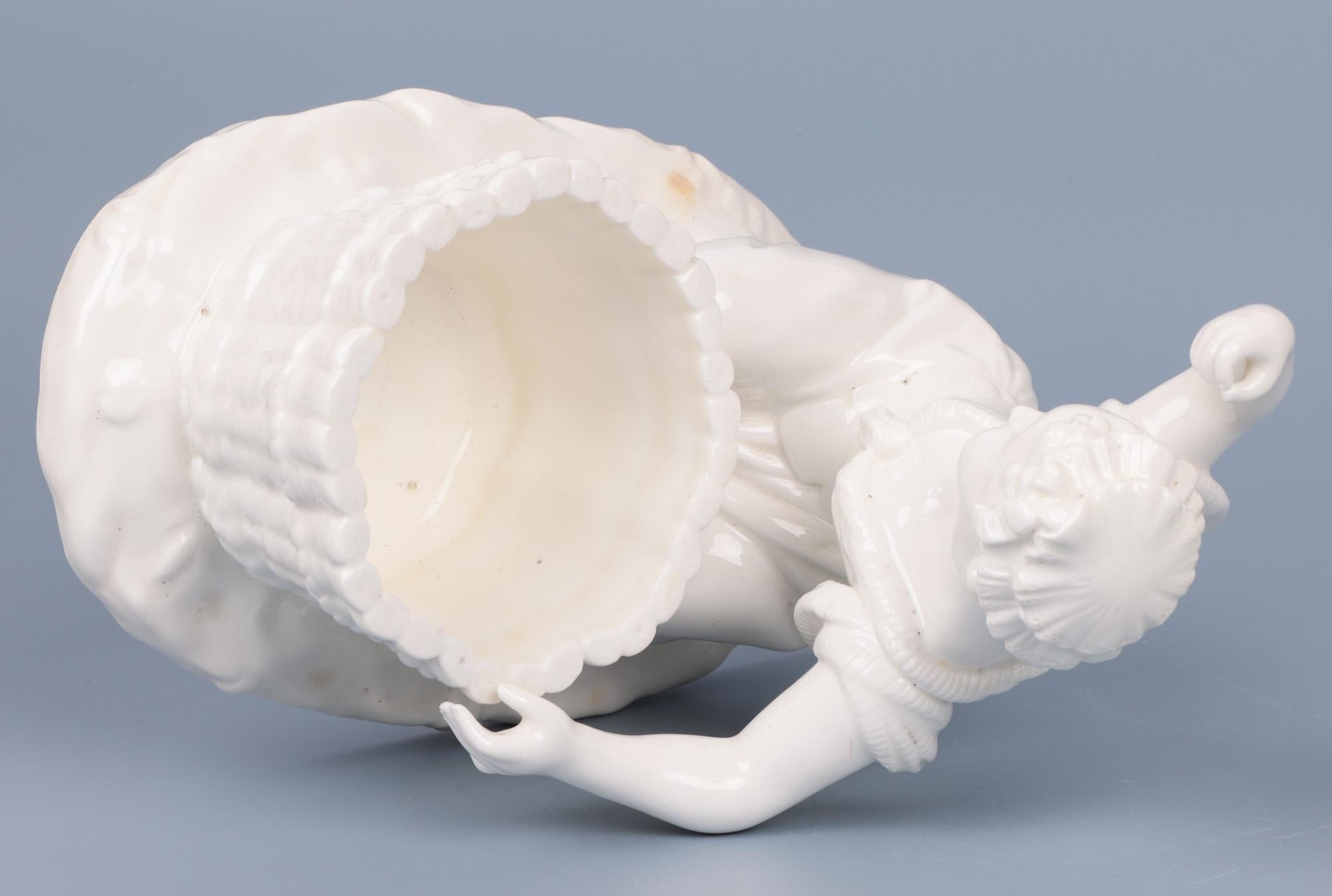 Minton Antique Blanc de Chine Porcelain Figural Centrepiece In Good Condition For Sale In Bishop's Stortford, Hertfordshire