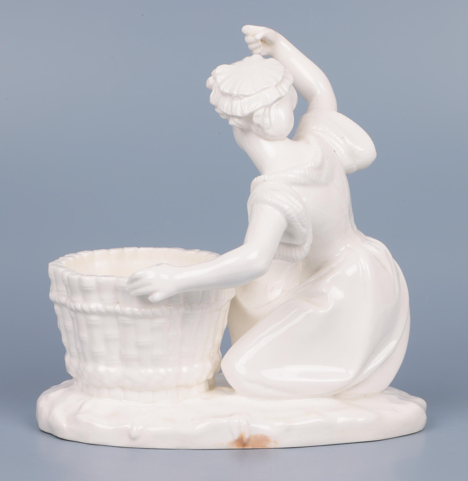 Minton Antique Blanc de Chine Porcelain Figural Centrepiece For Sale 2