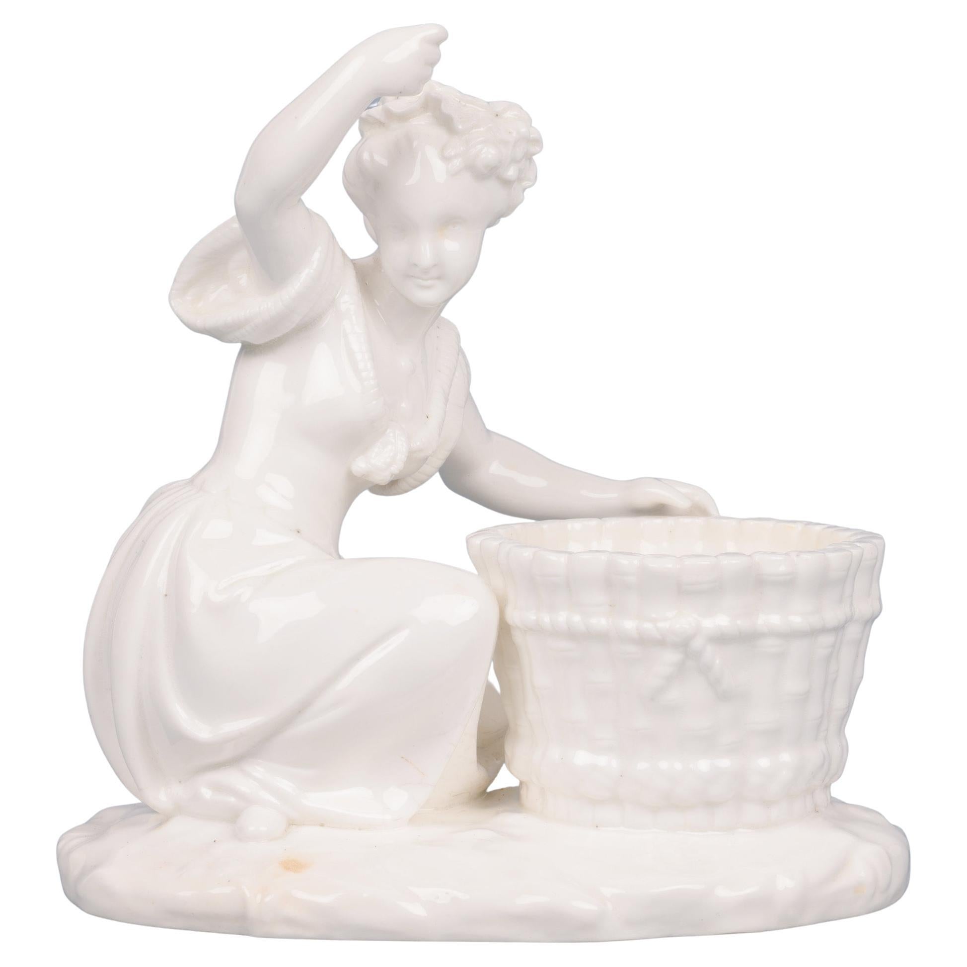 Minton Antique Blanc de Chine Porcelain Figural Centrepiece For Sale