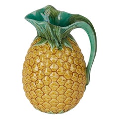Cruche à ananas en céramique majolique ancienne de Minton:: 1873
