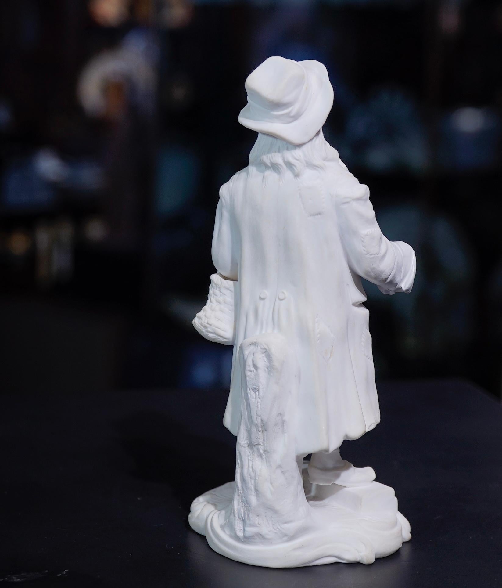 European Minton Bisque Figure of a Beggar, circa 1835 For Sale