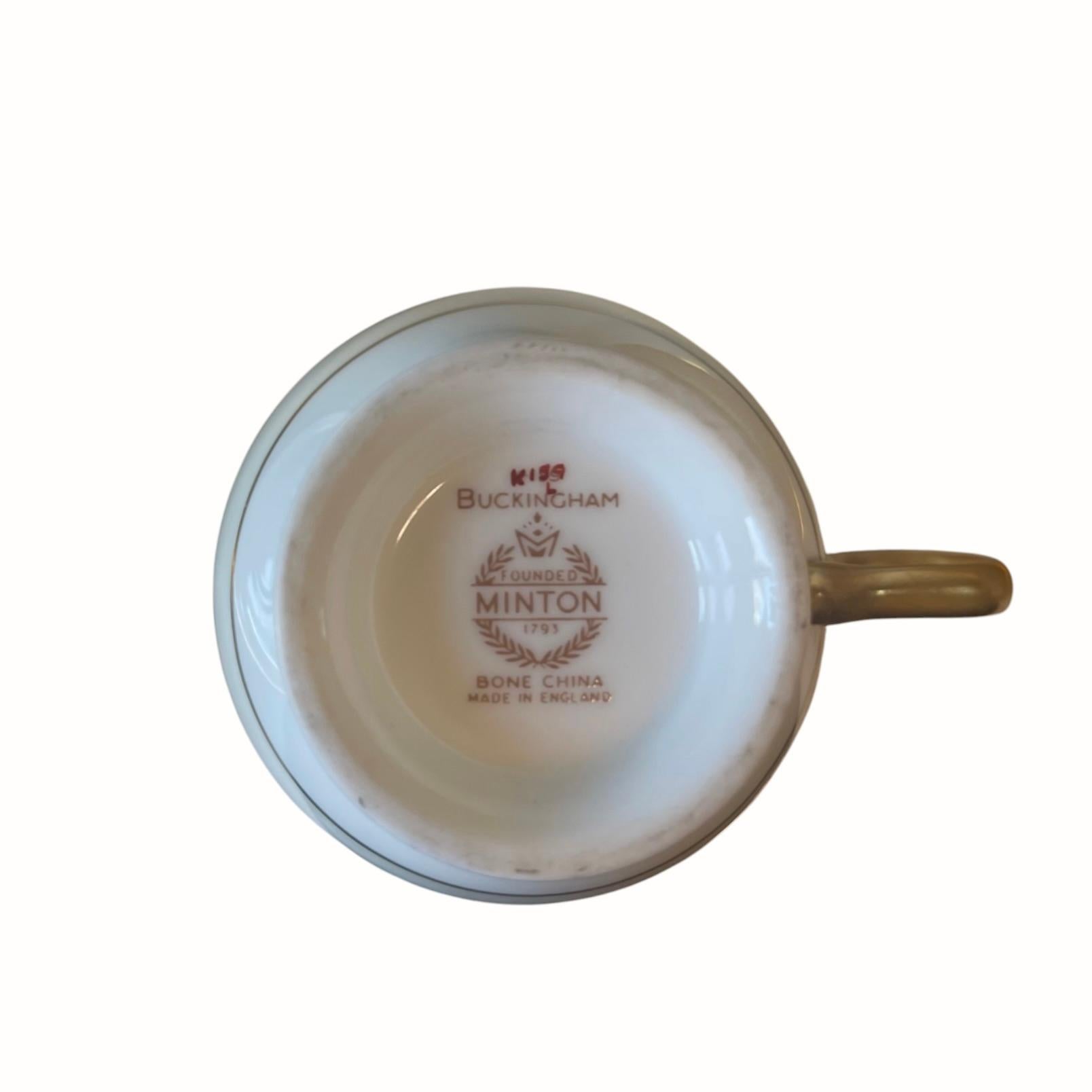 Mid-Century Modern Service à thé et à café Minton Buckingham pour 12 personnes, 65 pièces en vente
