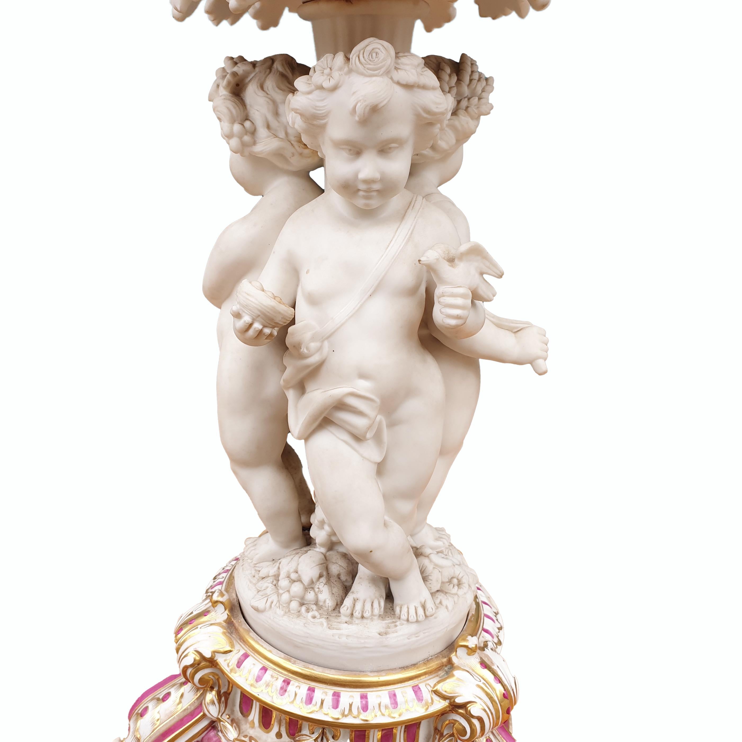 Late 19th Century Minton Cherub Tazza Comport For Sale