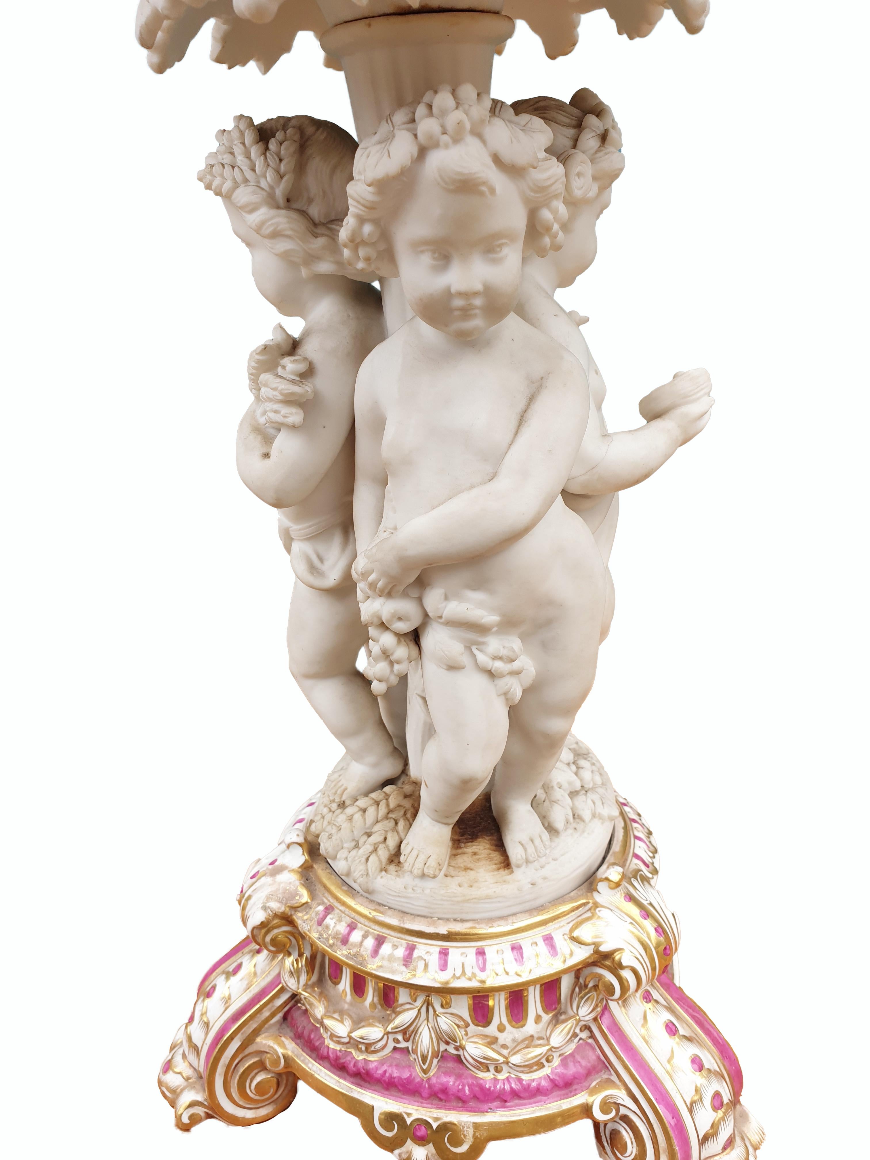 Porcelain Minton Cherub Tazza Comport For Sale