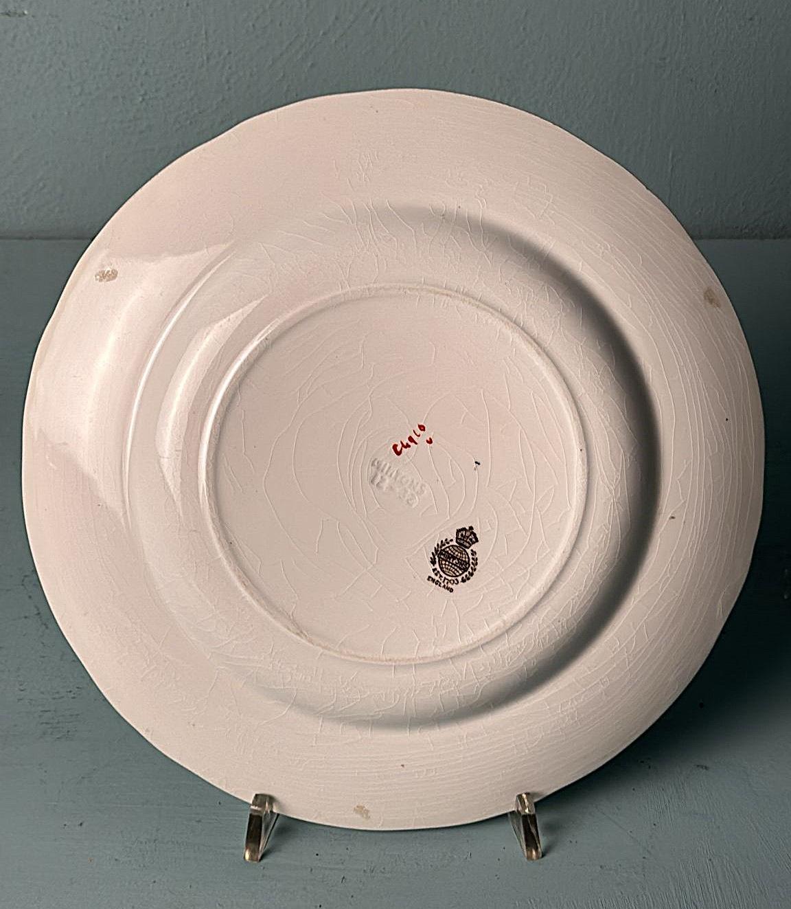 Minton Estilo Chinoiserie  Juego de 12 Platos de Transfer Inglés Pintados a Mano en venta 10