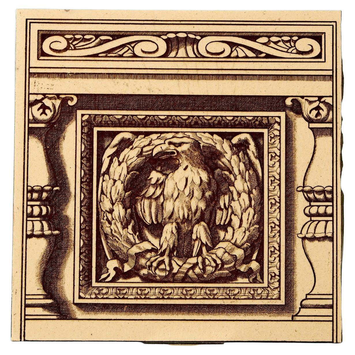 Minton & Co 8-Zoll Neoklassische Sepia Fliese