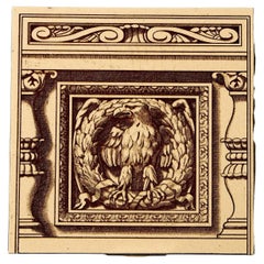 Minton & Co 8-inch Neoclassical Sepia Tile