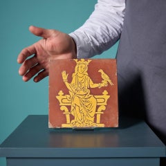 Minton & Co Encaustic Neo-Medieval English Tile Depicting a Queen