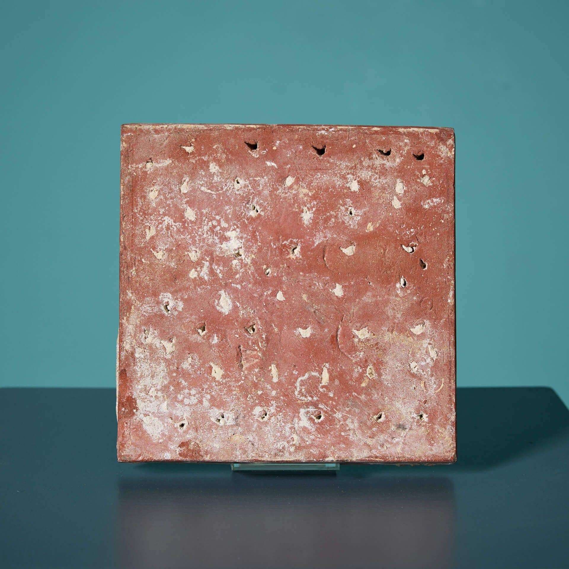 19th Century Minton & Co Encaustic Neo-Medieval English Tile Depicting a Queen For Sale