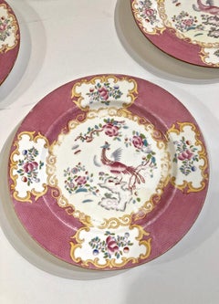 Minton "Cockatrice" Dinner Plates in Pink