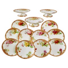 Minton Dessert Service, Signed by Anton Connelly, circa 1894