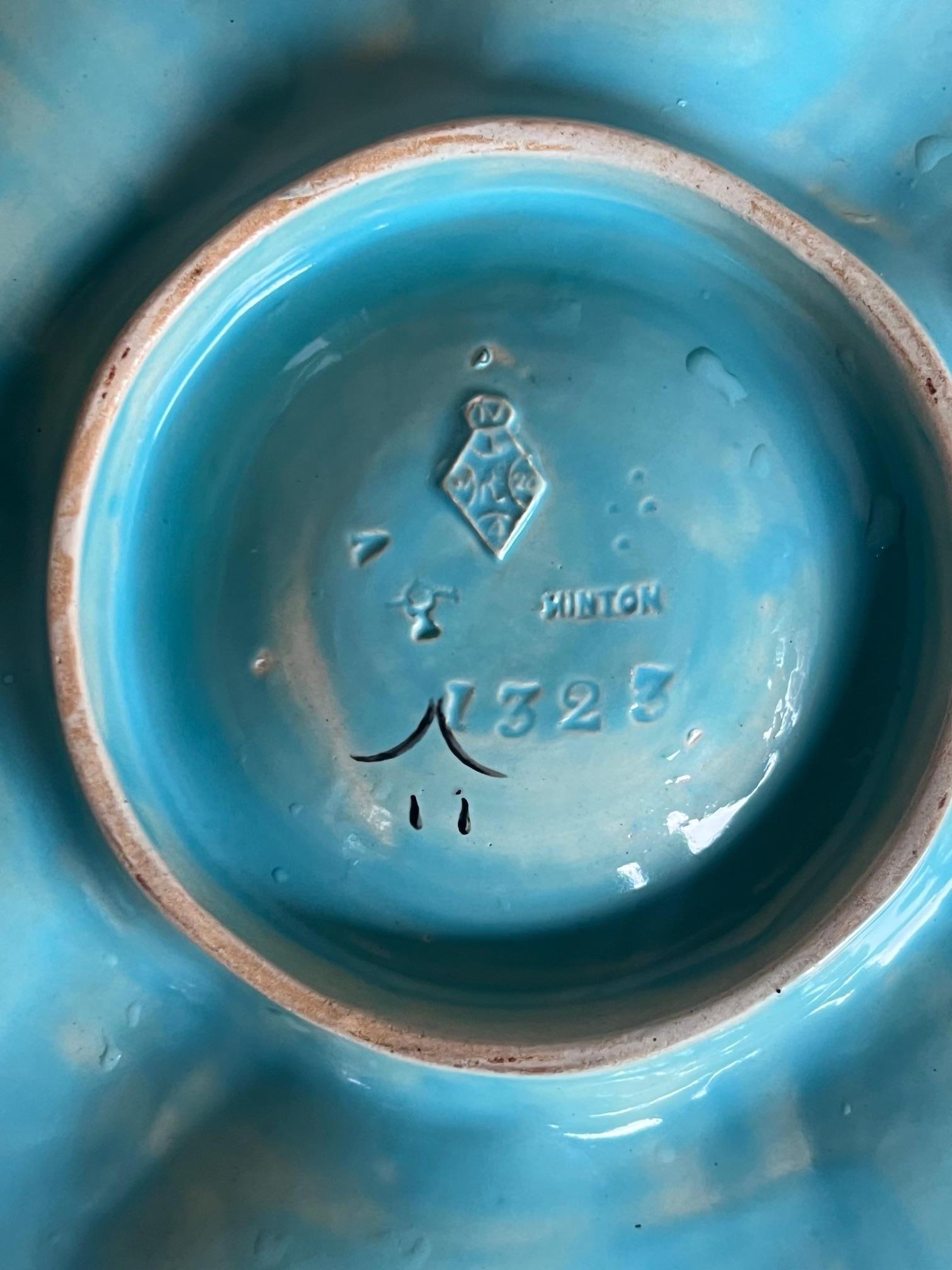 Minton Smaragdgrüner Austernteller, um 1873 im Angebot 4