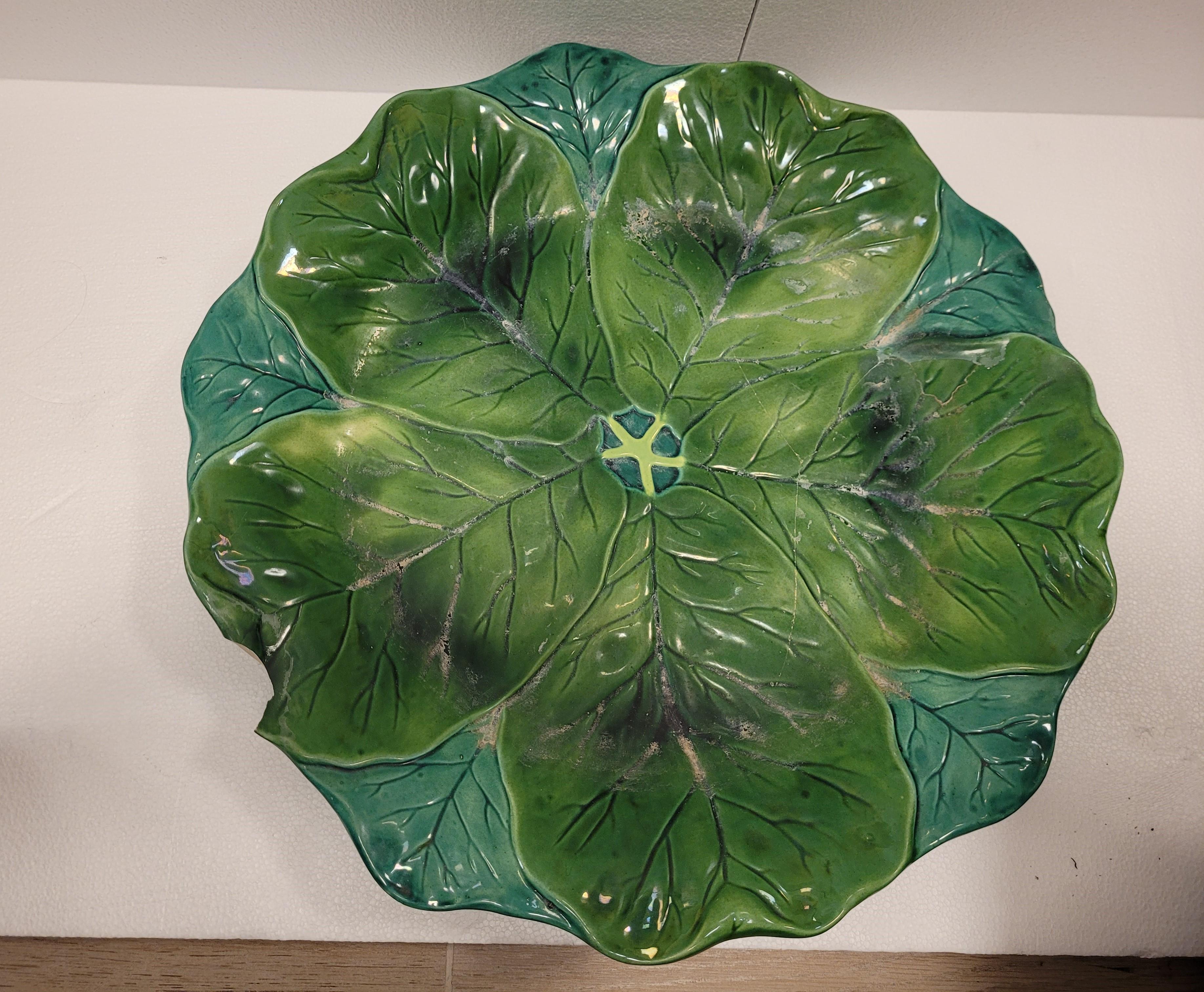 Minton England  Green WATERLILY Ceramic Planter , Art Nouveau  10