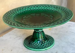 Minton English Majolica Footed Compote, C. 1860