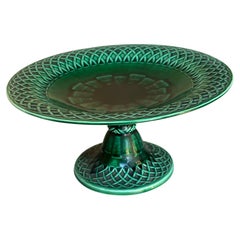 Minton English Majolica Footed Compote, C. 1860