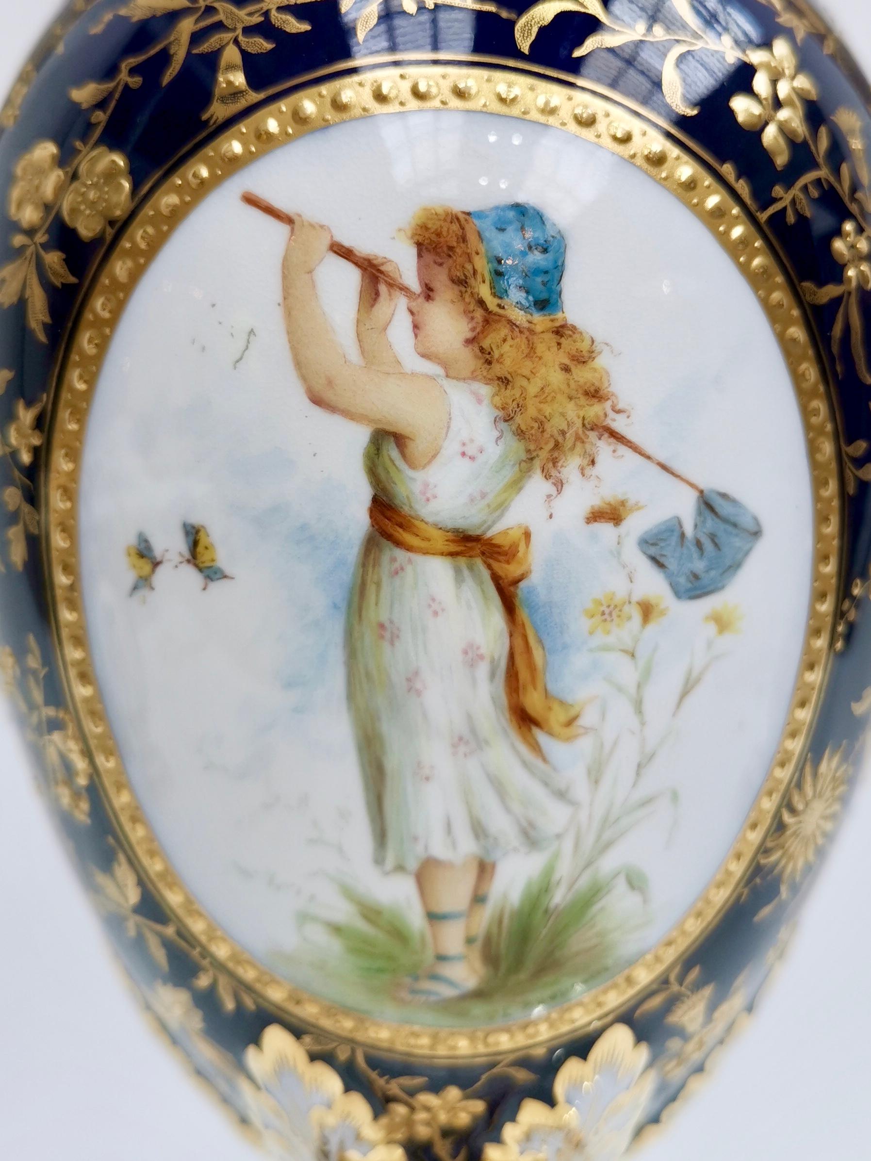 Minton Garniture Decorated and Signed by Antonin Boullemier, 1891 8