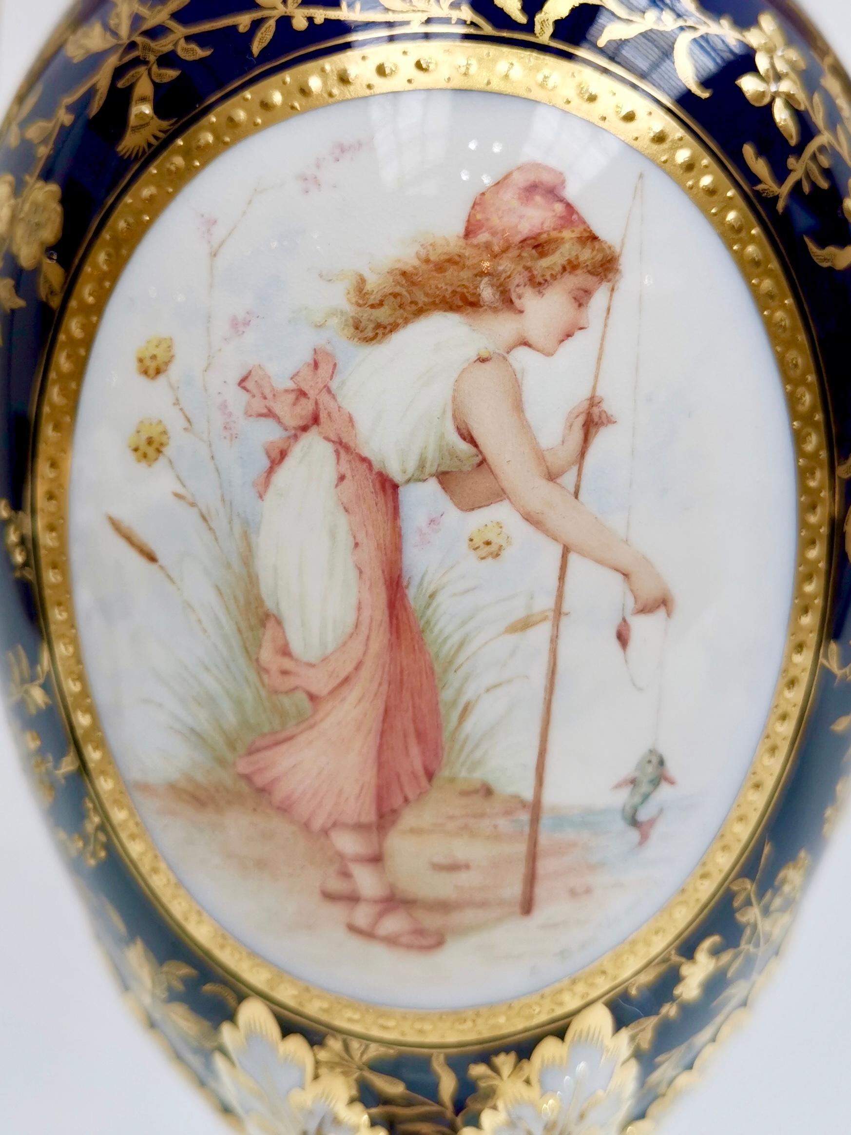 Minton Garniture Decorated and Signed by Antonin Boullemier, 1891 9