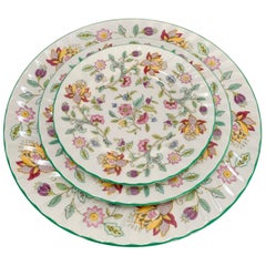 Minton "Hadden Hall" Green Edge Bone China, service pour huit personnes