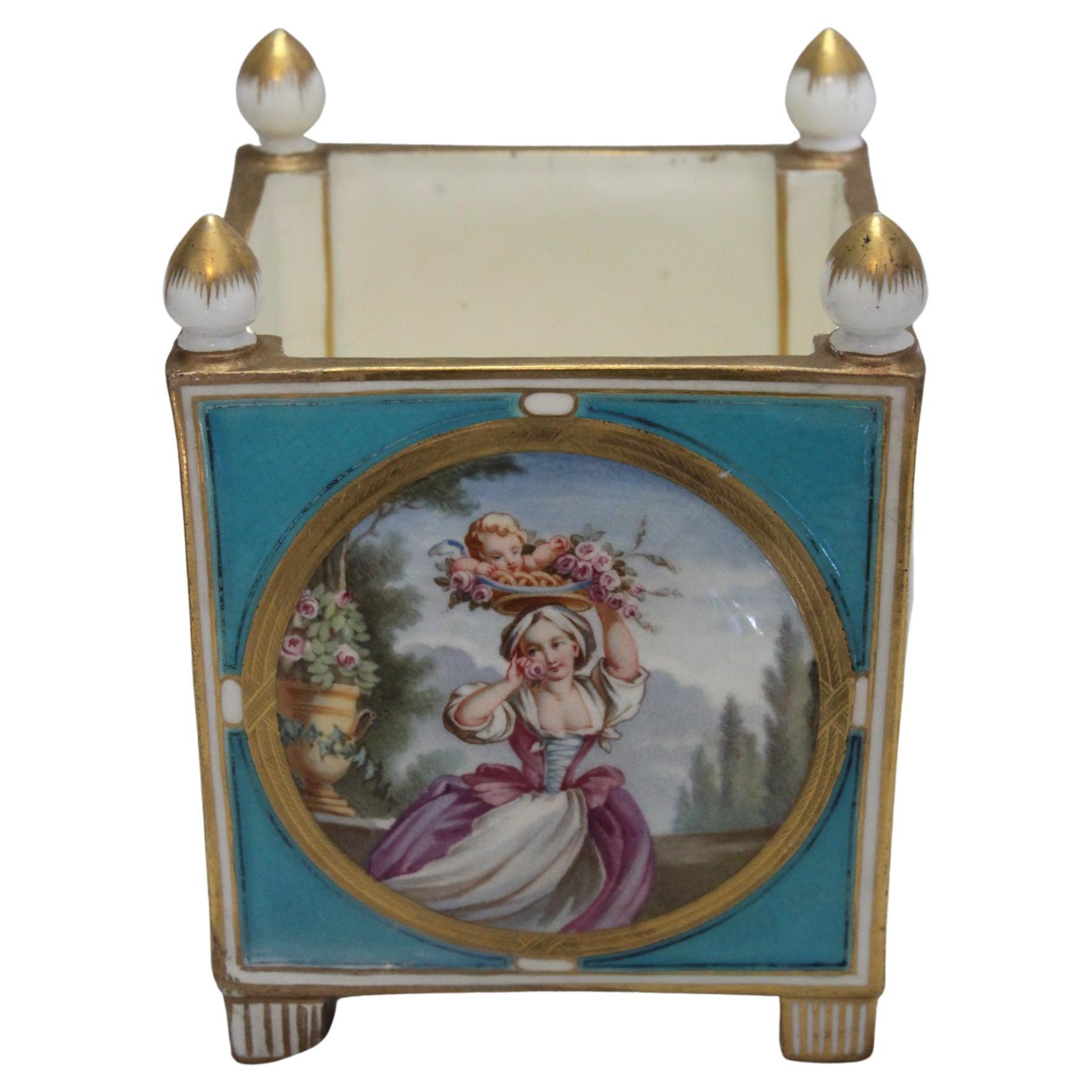 Minton Hand Painted Small Jardiniere or Cachepot For Sale