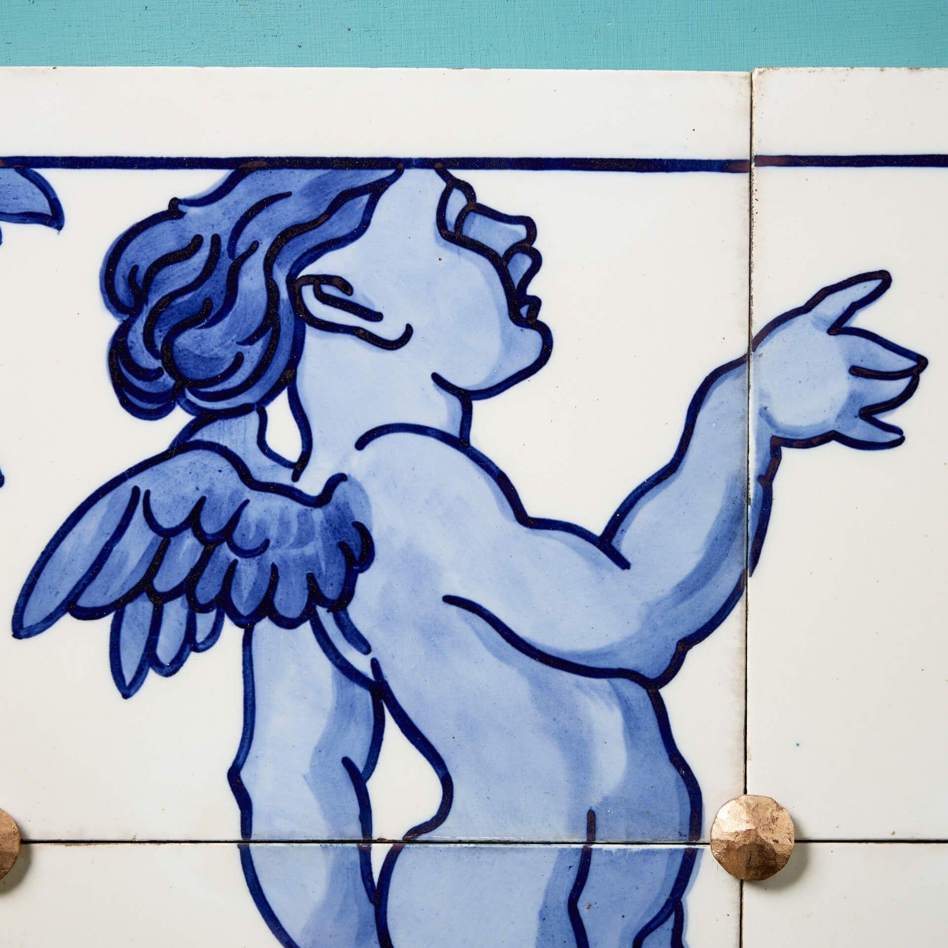 English Minton Hollins 19th Century Renaissance Style Tiled Frieze For Sale