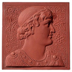 Minton Hollins 6-Inch Terracotta Profile Portrait Tile