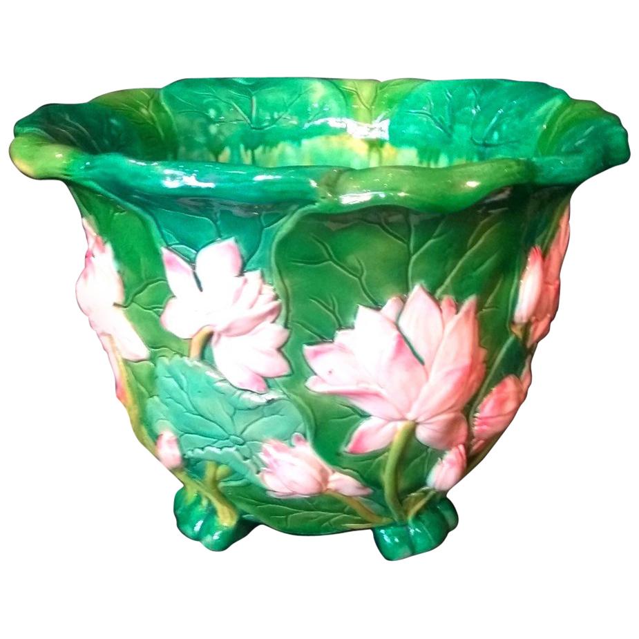 Minton Lotus Flowers Planter, 19th Century