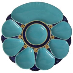 Minton Majolica 7 Well Oyster Plate