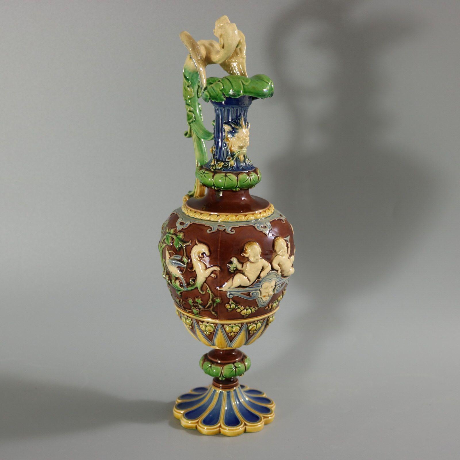 Minton Majolica Cellini Ewer Jug en vente 1