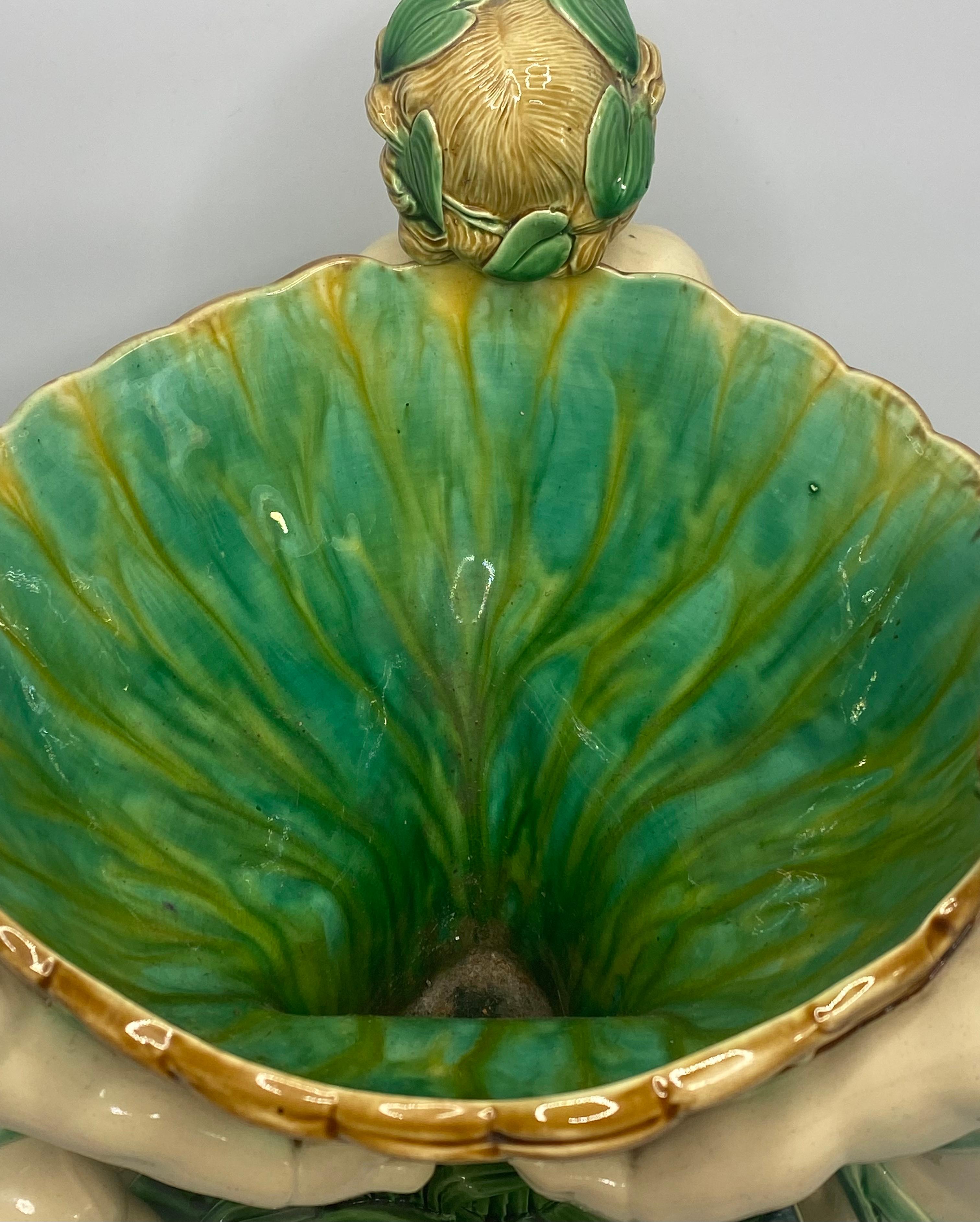 Minton Majolica Cherubs Bowl, Dated 1863 2