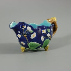 Minton Majolica Cream Jug with Snail Handle