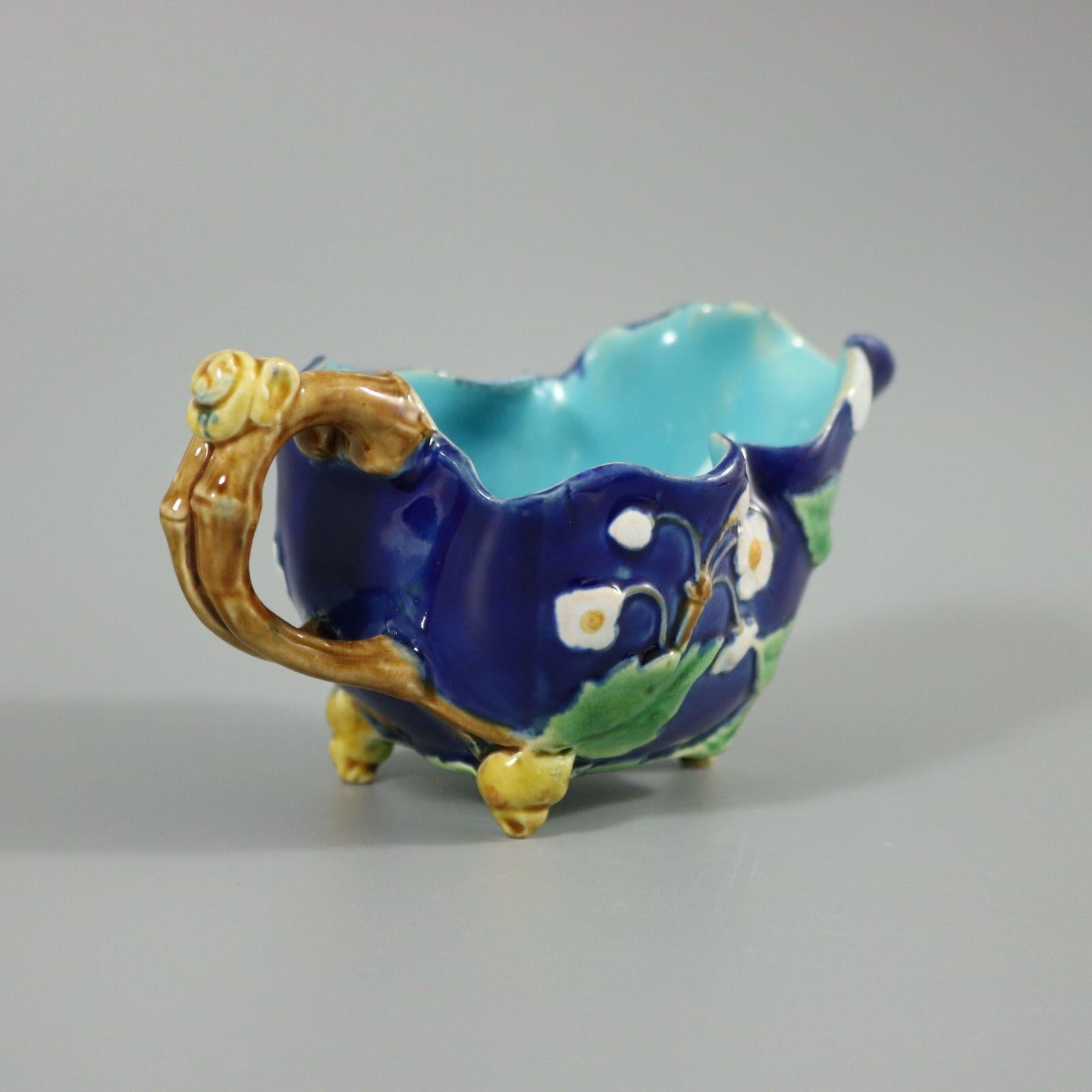 Late 19th Century Minton Majolica Cream Jug with Snail Handle For Sale