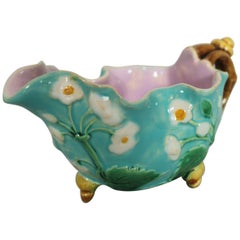 Minton Majolica Cream Jug with Snail Handle