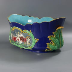 Minton Majolica Cupids Oval Jardiniere
