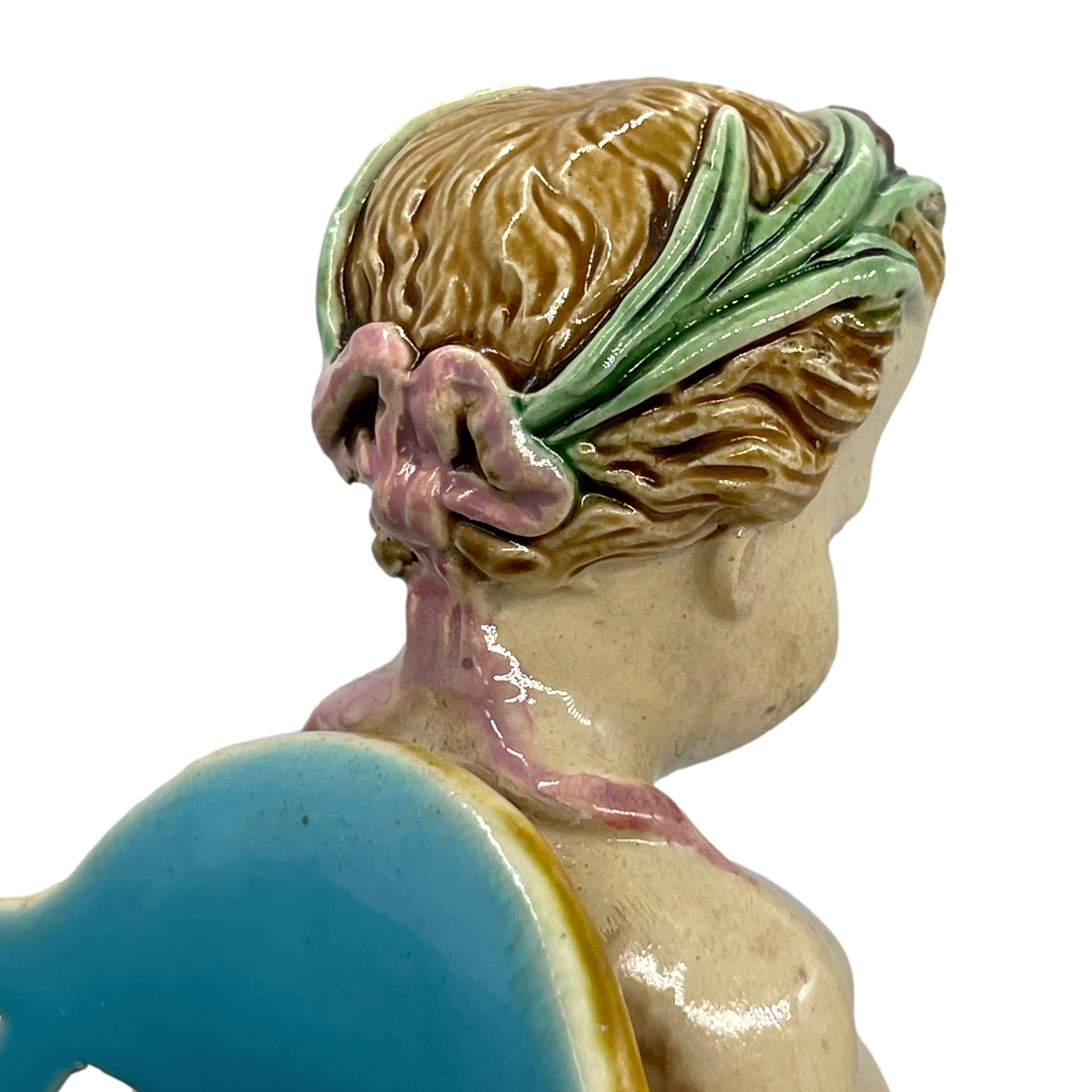 Minton Majolica Faun Reticulated Basket by A. Carrier-Belleuse, Dated 1871 3