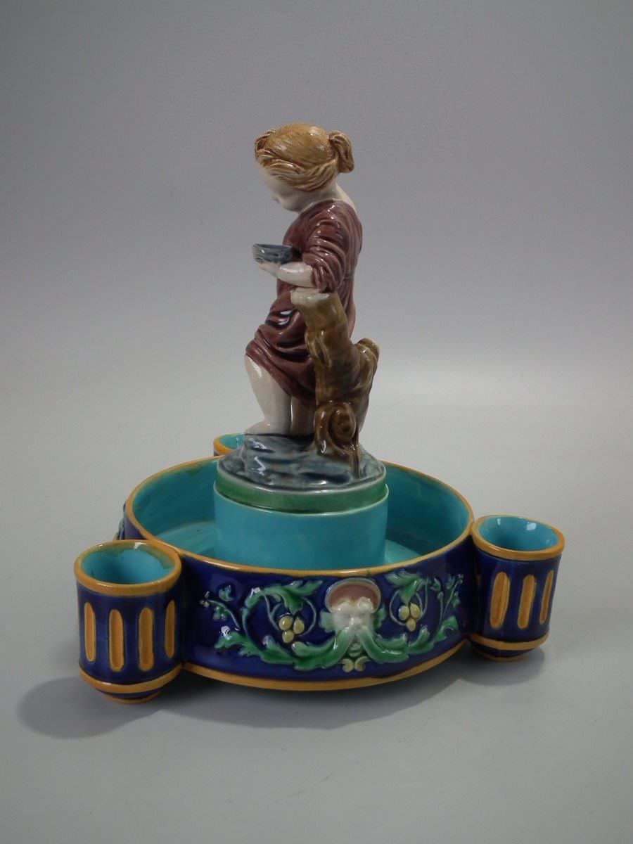 Minton Majolica Figural Flower Holder 12